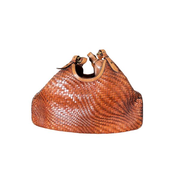 Cole Haan Genevieve Woven Shoulder Bag Purse Tote - Picture 3 of 11